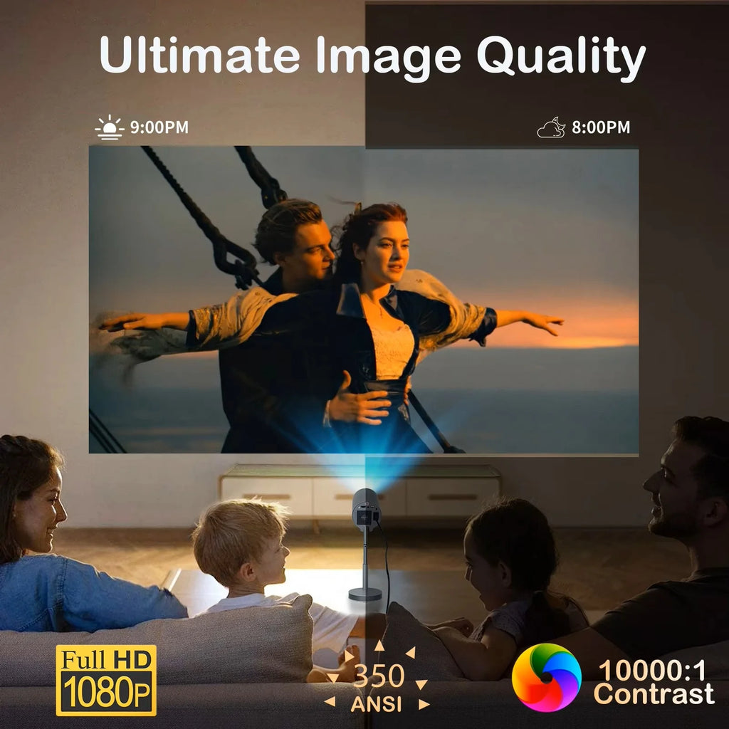 mini 4k projector with tripod
