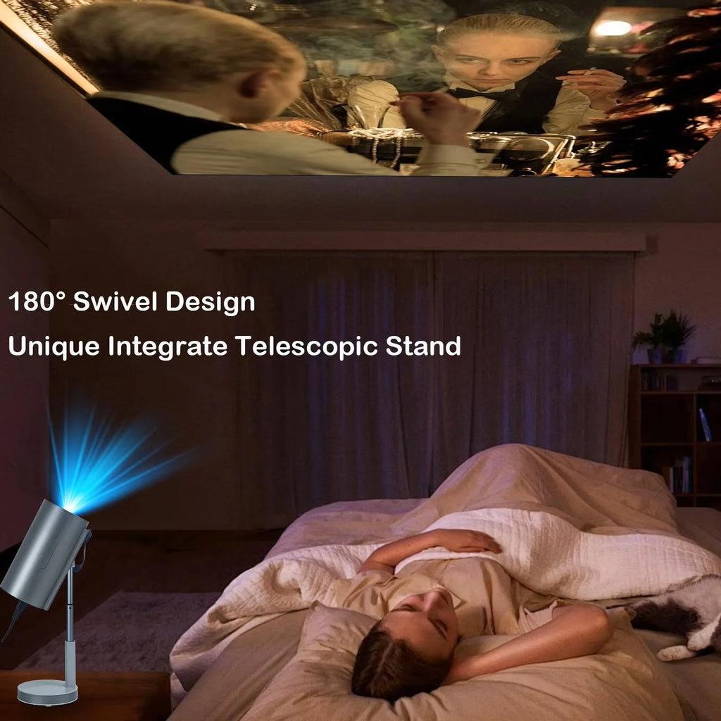 mini 4k projector with tripod